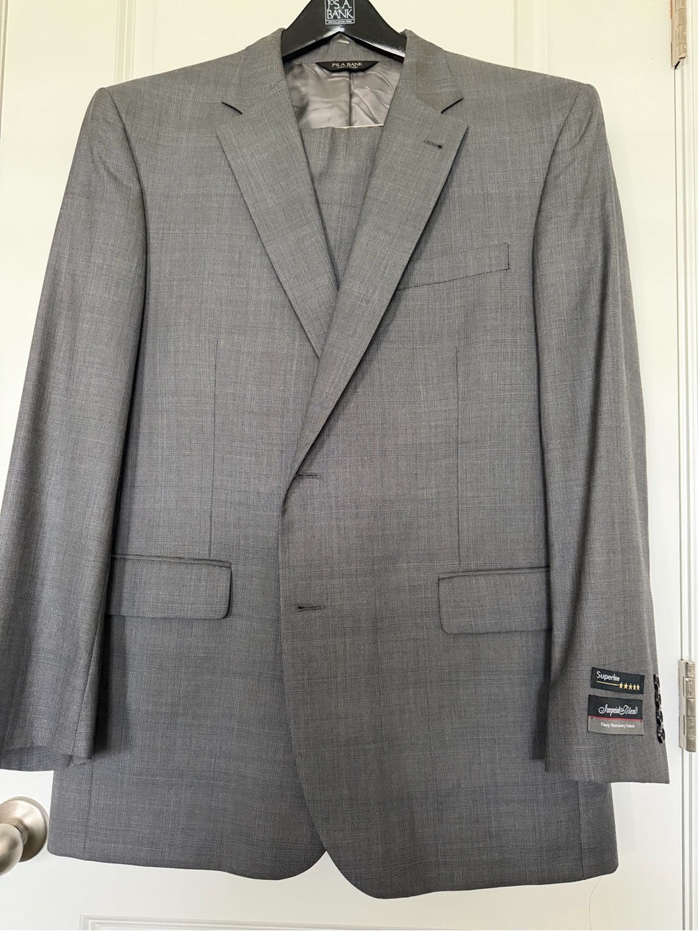 Jos A. Bank Gray Men's Two-Button Suit Jacket